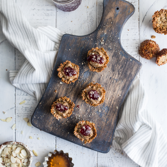 Honey Almond Butter Mini Granola Cups